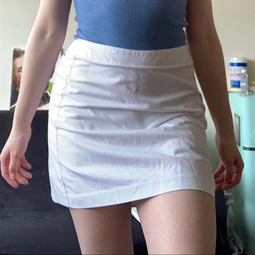 Adidas white tennis skirt/skort/shorts pleaded